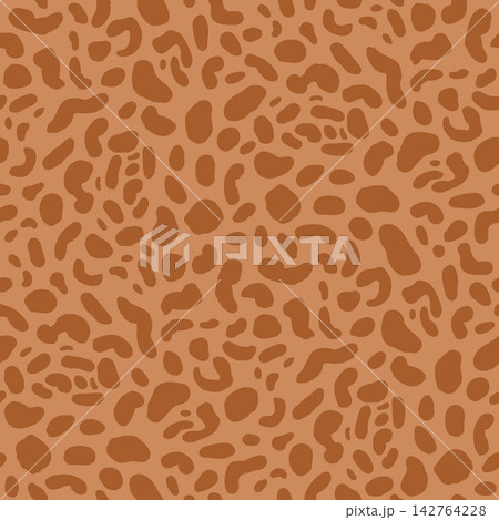 Warm brown animal print texture with irregular elongated spots on a caramel background, inspired by natural fur and exotic skin Warm brown animal print texture with irregular elongated spots on a caramel background, inspired by natural fur and exotic skin 142764228