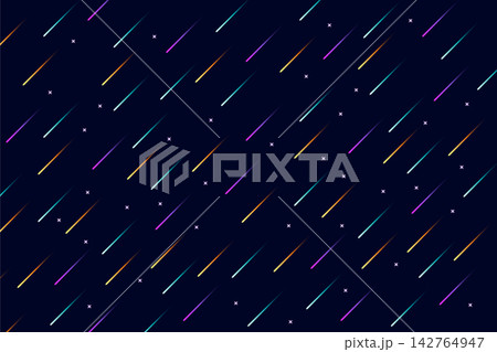 Radiant Meteor Shower Abstract with Multicolored Diagonal Light Streaks on Deep Blue Cosmic Background Radiant Meteor Shower Abstract with Multicolored Diagonal Light Streaks on Deep Blue Cosmic Background 142764947