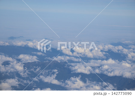 Aerial landscape with mountains and valley 142773090