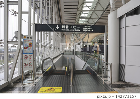 May 1 2026 Sendai Airport arrivals escalator terminal interior 142773157