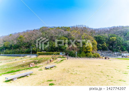 高松城水攻め史跡公園 春の風景1 岡山県岡山市北区 高松城水攻め史跡公園 春の風景1 岡山県岡山市北区 142774207