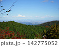 ハイキングコース展望台から望む風景　遠くに筑波山 142775052