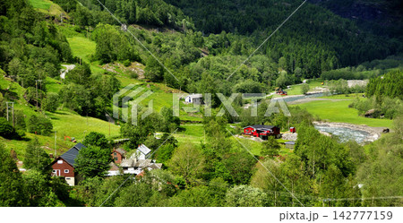 a small village in the mountain village a small village in the mountain village 142777159