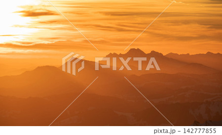 sunset in the mountains sunset in the mountains 142777855