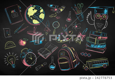 Education Chalk Doodle Collection 142778753