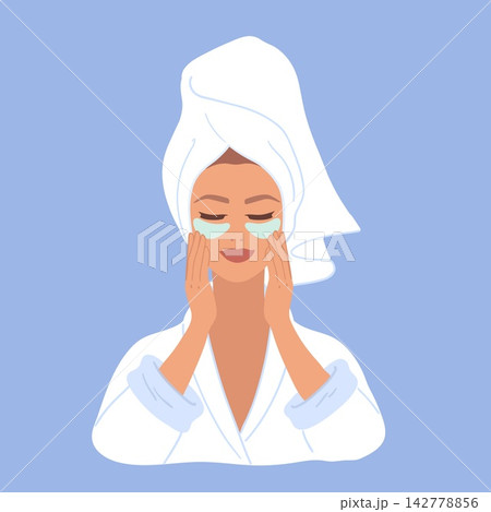 Woman skincare routine Vector Illustration Woman skincare routine Vector Illustration 142778856