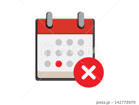 Events cancelled icon concept stock illustration Events cancelled icon concept stock illustration 142778970