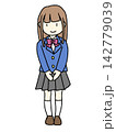 笑顔で立っている女子高生 142779039