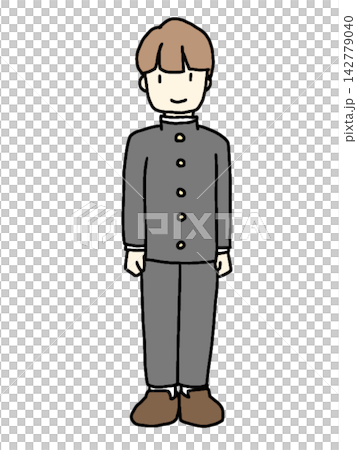圖中一名身穿校服的男學生站立。 圖中一名身穿校服的男學生站立。 142779040