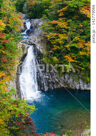 法体の滝 秋 展望台からの絶景 秋田県 法体の滝 秋 展望台からの絶景 秋田県 142779066
