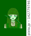 薔薇な女の子　緑色 142779746