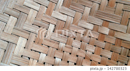 Rustic Woven Bamboo Basketry Texture Background Rustic Woven Bamboo Basketry Texture Background 142780323