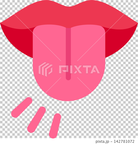 Mouth and tongue icon Mouth and tongue icon 142781072