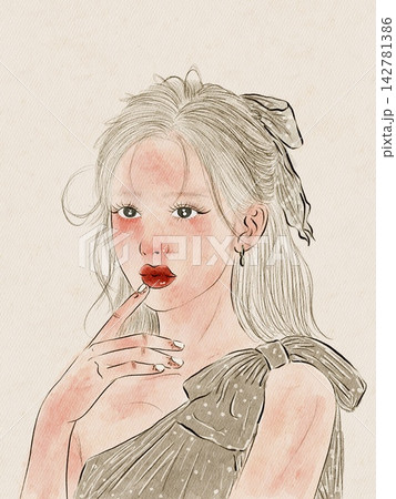 portrait of a beautiful girl portrait of a beautiful girl 142781386