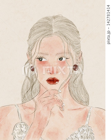 portrait of a beautiful young woman portrait of a beautiful young woman 142781414