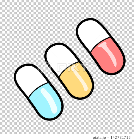 膠囊藥物(手繪插圖) 膠囊藥物(手繪插圖) 142781713