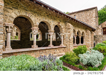 Abbey of Saint Martin du Canigou. Pyrenees-Orientales department in France, founded by monks of the Benedictine order 142781756
