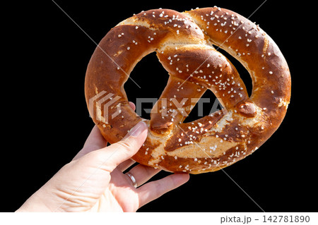 Pretzel Food In Hand Pretzel Food In Hand 142781890