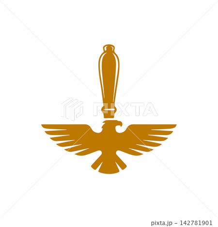German Oktoberfest eagle beer tap handle logo German Oktoberfest eagle beer tap handle logo 142781901