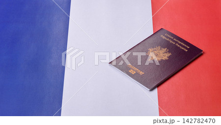 French passport for travel, immigration, education, and business. French passport 142782470