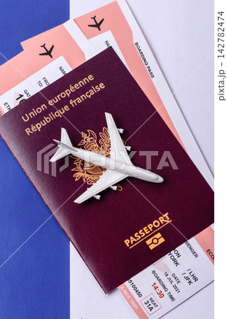 French passport for travel, immigration, education, and business. French passport French passport for travel, immigration, education, and business. French passport 142782474