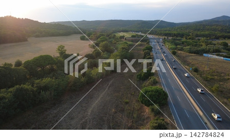 Holiday Return Traffic on a Highway in Spain 142784824