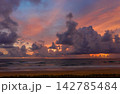Aerial view of Pastel Skies and Gentle Waves at Dusk Aerial view of Pastel Skies and Gentle Waves at Dusk 142785484
