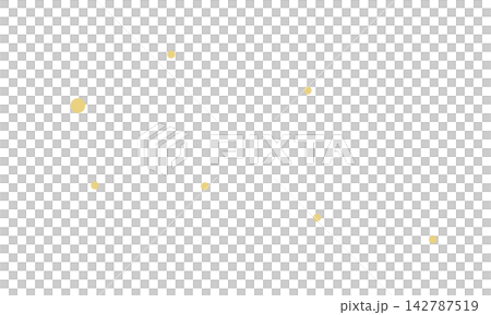 みなみのうお座のイラスト(ゴールド色の星のみで連結線なし) みなみのうお座のイラスト(ゴールド色の星のみで連結線なし) 142787519