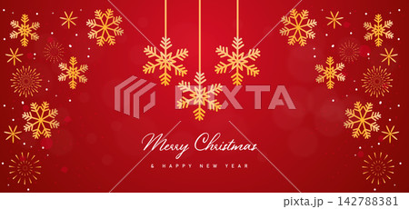 Merry Christmas and happy new year on Christmas letters, Gift boxes, Christmas element for greeting Merry Christmas and happy new year on Christmas letters, Gift boxes, Christmas element for greeting 142788381