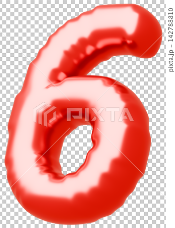 3D画像_風船_6_赤 142788810