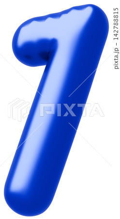 3D画像_風船_1_青 3D画像_風船_1_青 142788815