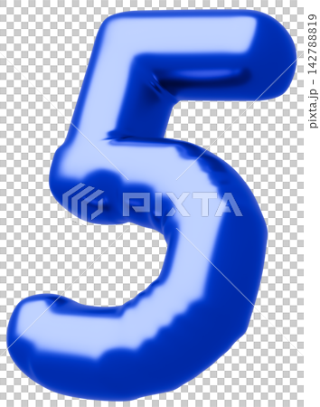 3D画像_風船_5_青 142788819