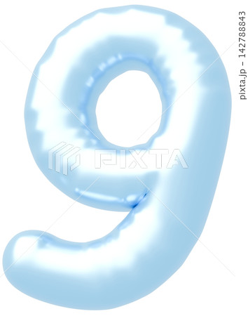 3D画像_風船_9_水色 142788843