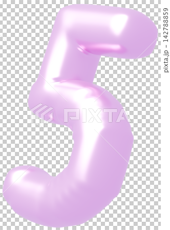3D image_balloon_5_purple 3D image_balloon_5_purple 142788859