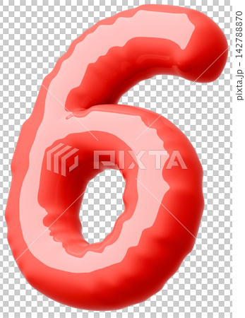 3D image_balloon_6_red 3D image_balloon_6_red 142788870