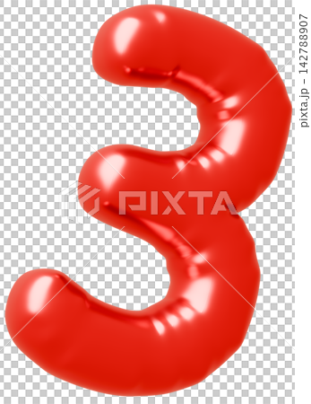 3D image_balloon_3_red 3D image_balloon_3_red 142788907