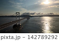 【空撮】早朝の鳴門海峡　朝焼け 142789292
