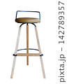 Modern high bar stool chair isolated on white background 142789357