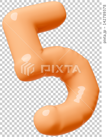 3D image_balloon_5_orange 3D image_balloon_5_orange 142789378
