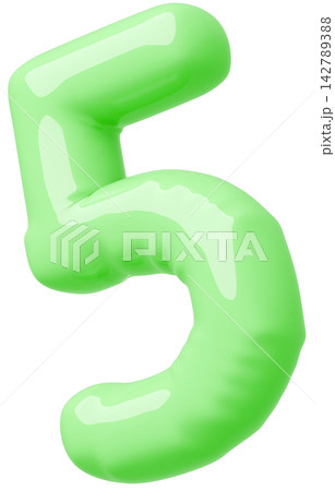 3D画像_風船_5_緑 142789388