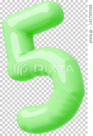3D画像_風船_5_緑 142789388