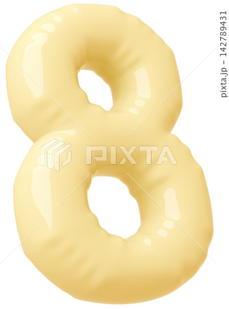 3D画像_風船_8_黄色 3D画像_風船_8_黄色 142789431