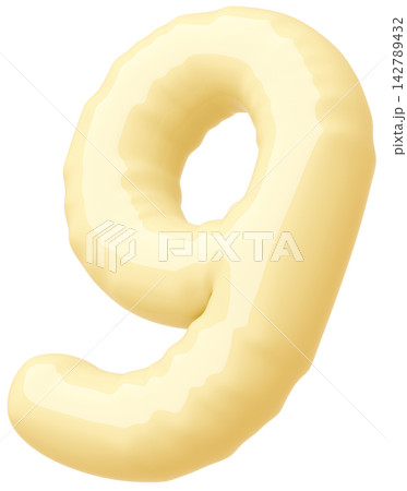 3D画像_風船_9_黄色 3D画像_風船_9_黄色 142789432
