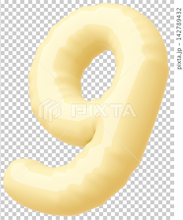 3D画像_風船_9_黄色 3D画像_風船_9_黄色 142789432