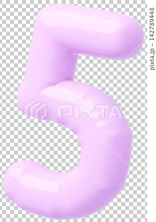 3D画像_風船_5_紫 142789448