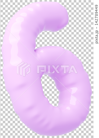 3D画像_風船_6_紫 142789449