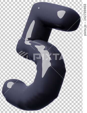 3D image_balloon_5_black 3D image_balloon_5_black 142789468