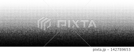 Rough defected halftone dot gradient. Uneven polka dot gradation texture. Vanishing dotted patern background. Fading comic pop art overlay backdrop. Seamless irregular raster manga wallpaper. Vector Rough defected halftone dot gradient. Uneven polka dot gradation texture. Vanishing dotted patern background. Fading comic pop art overlay backdrop. Seamless irregular raster manga wallpaper. Vector 142789653