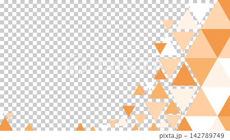 Orange geometric triangle background, right-side layout, copy space, simple business design material. Orange geometric triangle background, right-side layout, copy space, simple business design material. 142789749