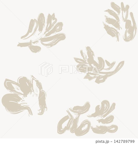 Abstract Brushstroke Leaf seamless pattern design for fashion and home textiles, graphics and background Abstract Brushstroke Leaf seamless pattern design for fashion and home textiles, graphics and background 142789799